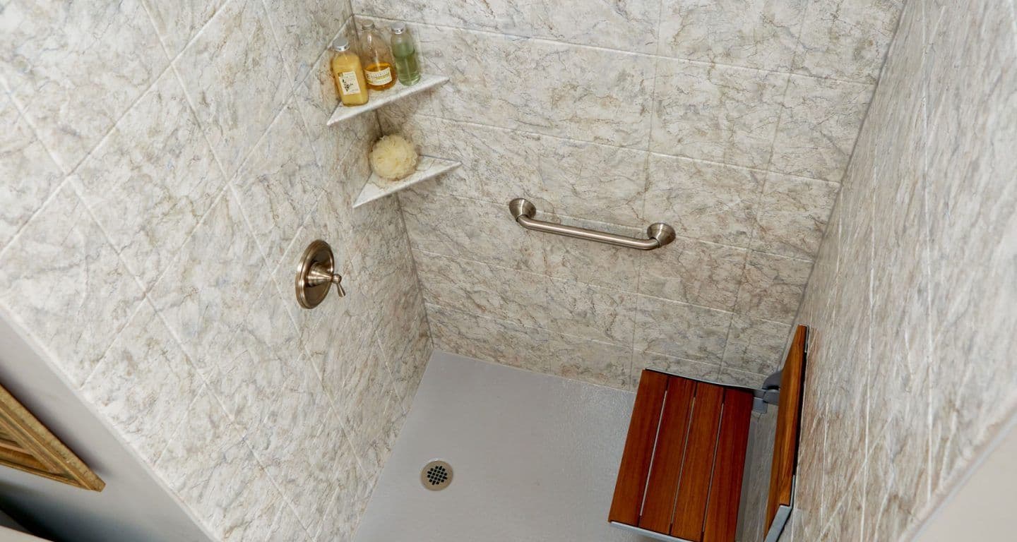 CustomBarrierFree_Champagne_12x12Stone_TeakSeat_BN_Gray15
